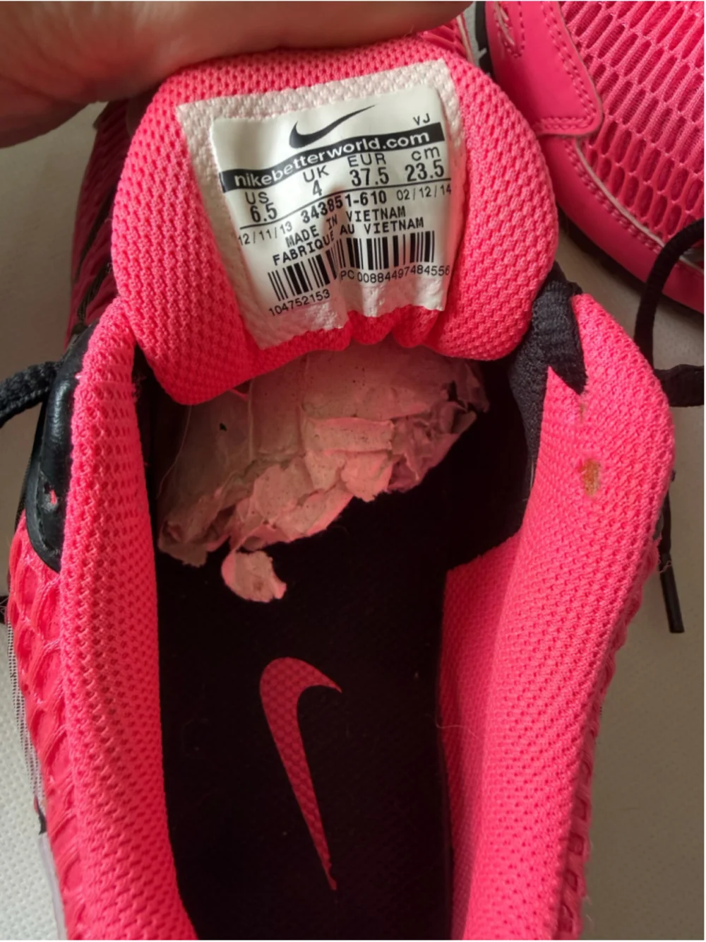 Womens Nike Air Max Torch 4 Size 6.5 Running Sneakers Shoes Digital Pink Black